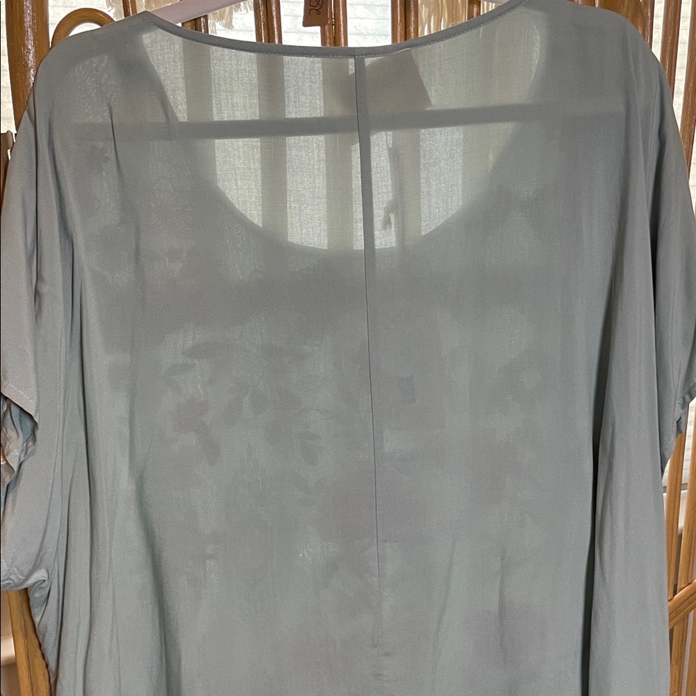 Savanna Jane Embroidered Floral Blouse - Teal and Pink - Picture 8 of 8